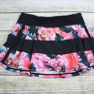 Lululemon Pace Rival Skirt Secret Garden Rose Sz 4